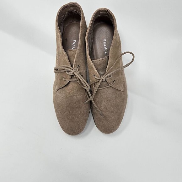 Franco Sarto Beige Suede Lace Up Bootie, Size 8.5M - Picture 2 of 7